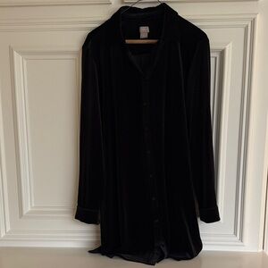 Chico's Black Velvet Top